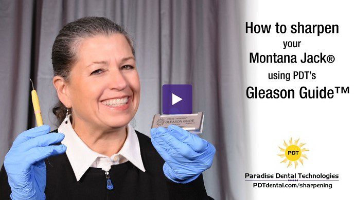 Linda Miller of PDT show us how to sharpen a Montana Jack using PDT's Gleason Guide